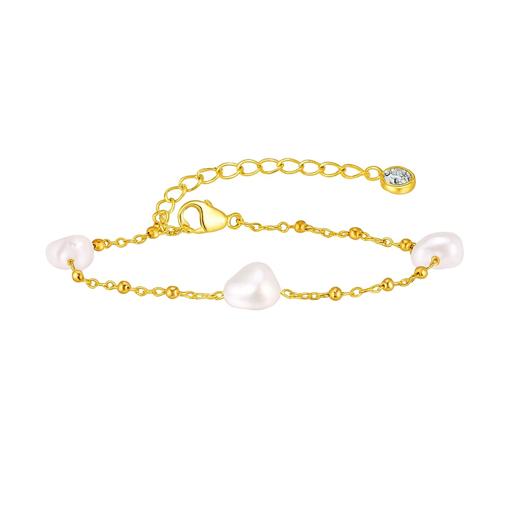 The Gold Dainty Ancient Pearl Bracelet