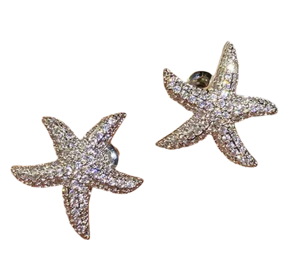 The Silver Bling Starfish Stud Earrings