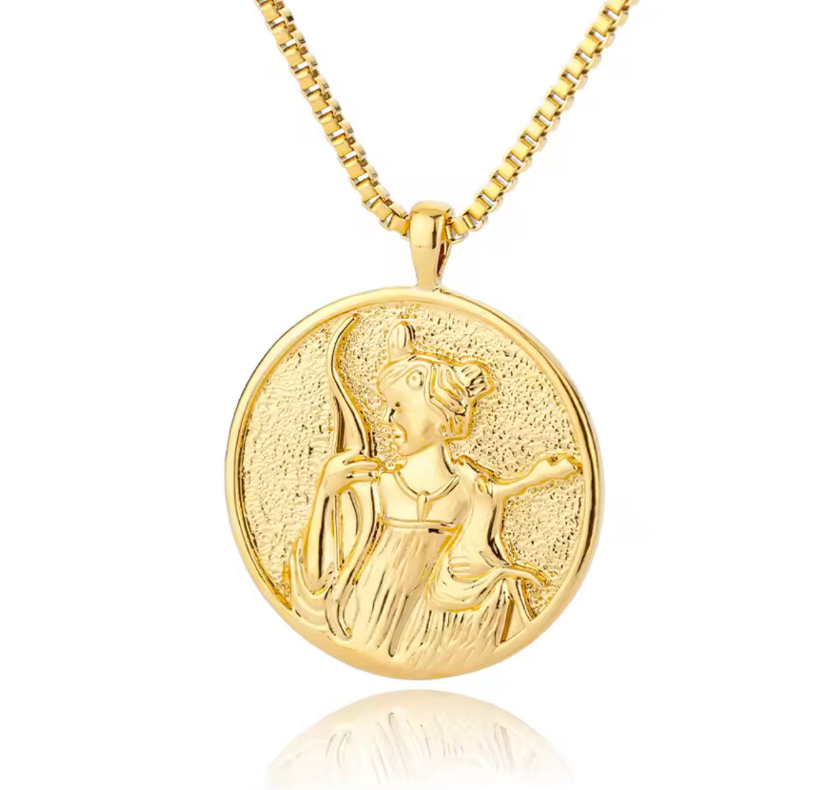 The Gold Goddess Artemis Pendant Necklace