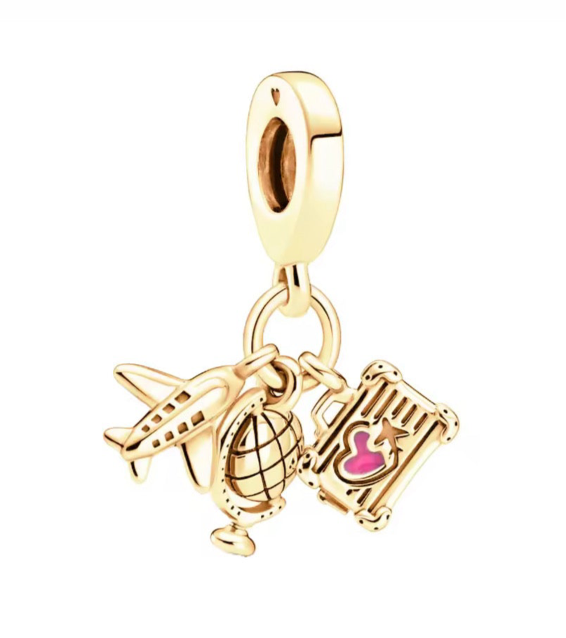 The 18k Gold Girls Travel Charm