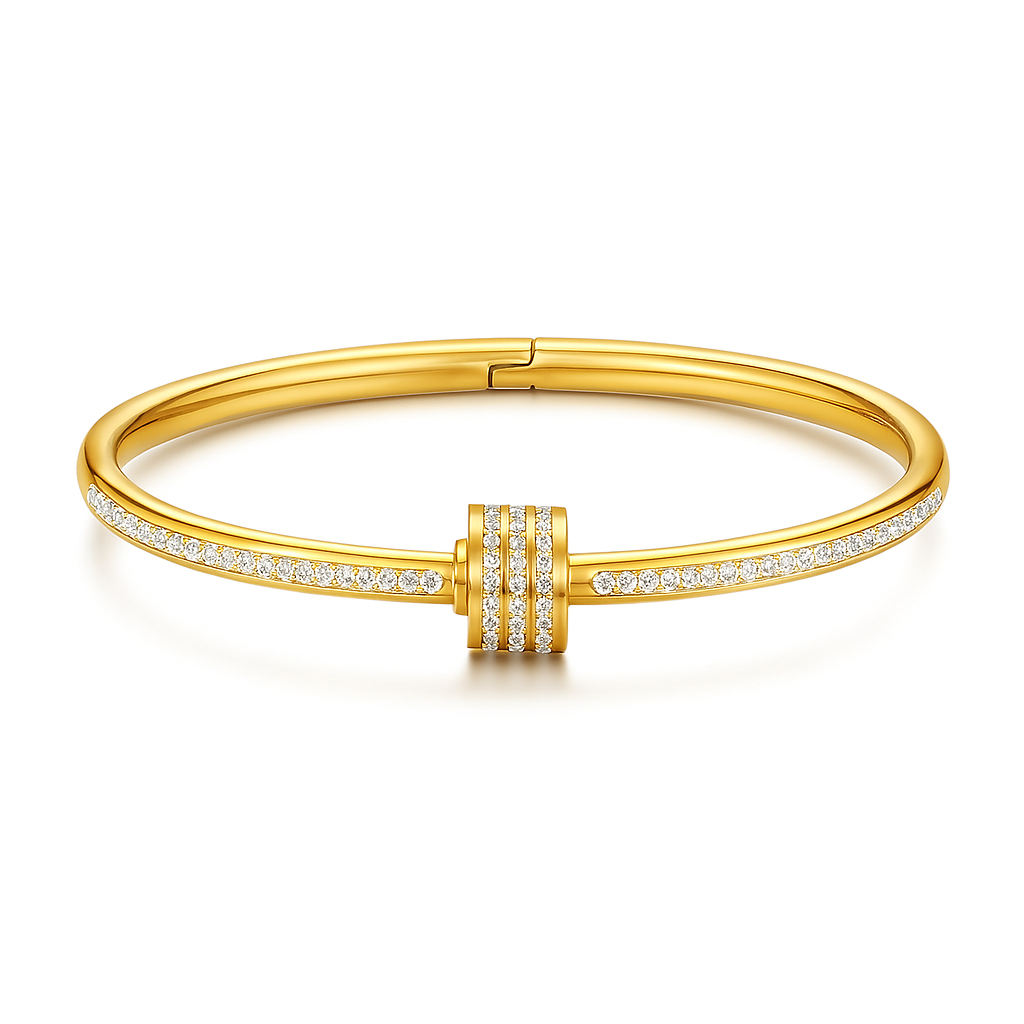 The Gold Lumiere Alizé Crystal Bangle