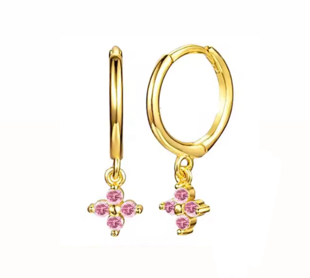 The Gold Baby Pink Sparkling Flower Huggies