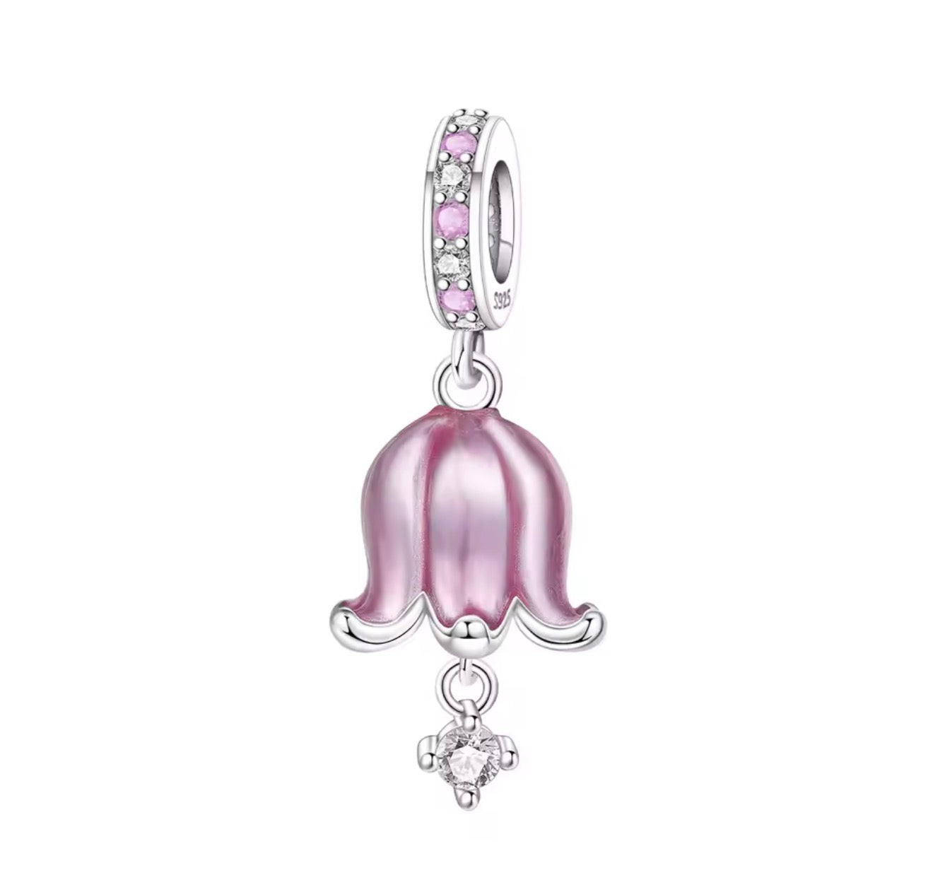 The Silver Pearly Pink Serenity Jellyfish Charm