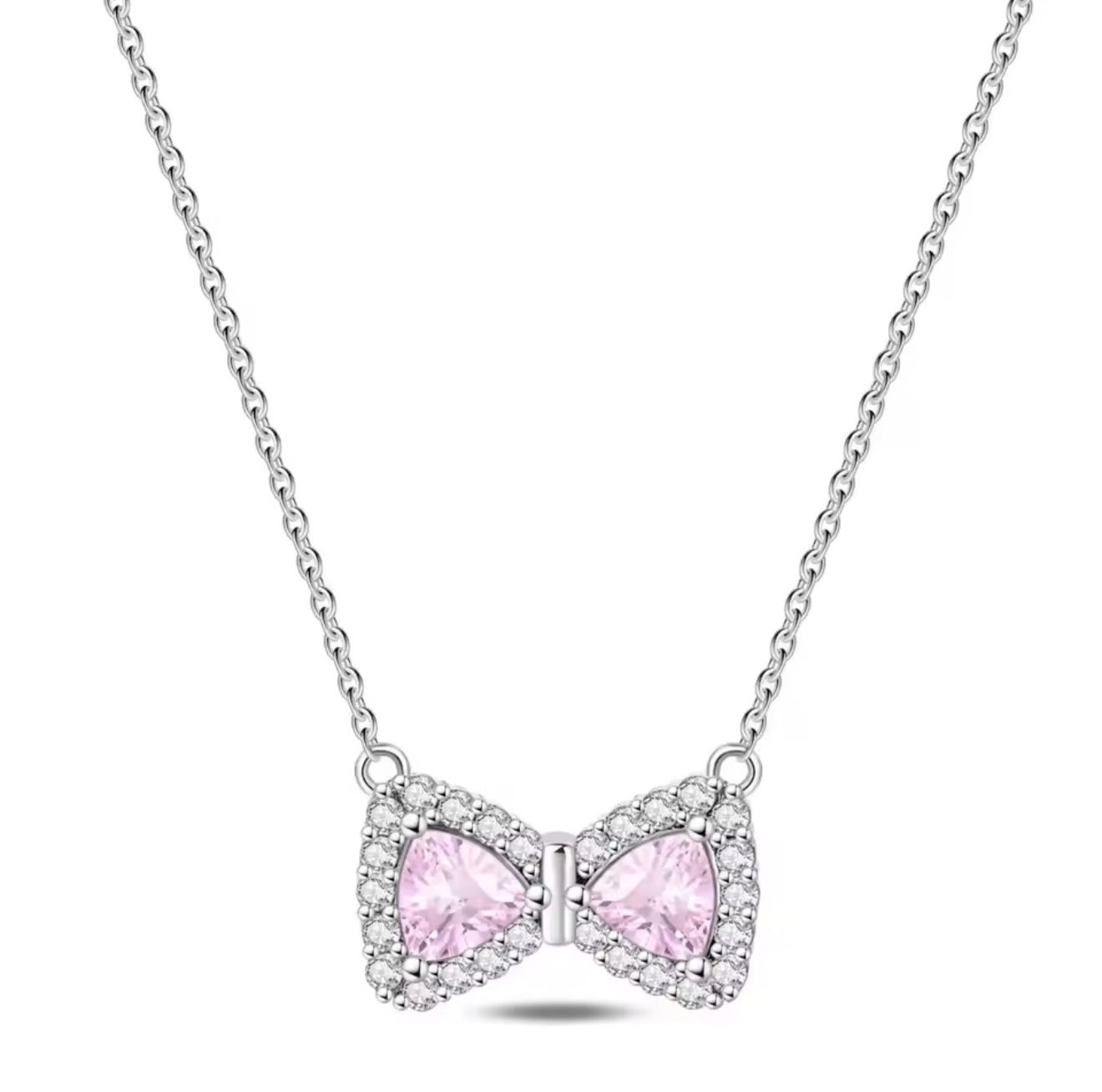 The Pink Bling Bow Necklace