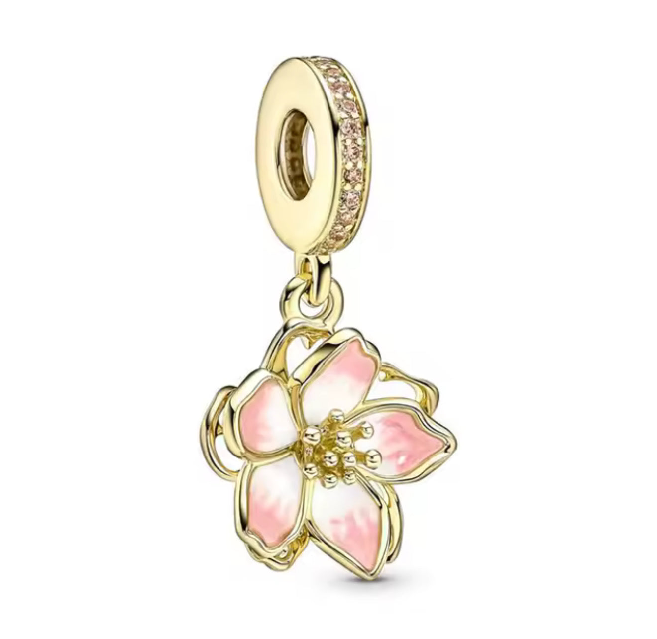 The Golden Cherry Blossom Charm (Spin-able)