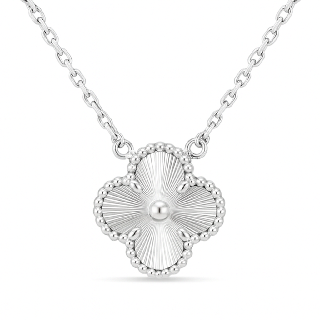 The Silver Deluxé Arquise Flower Pendant Necklace