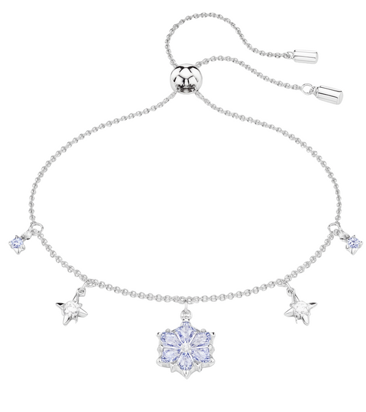 The Silver Dainty Snowlight Charm Bracelet