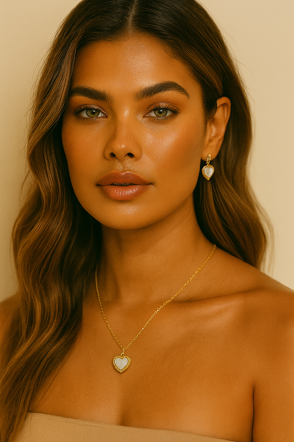 The White Marble Enchanted Heart Necklace