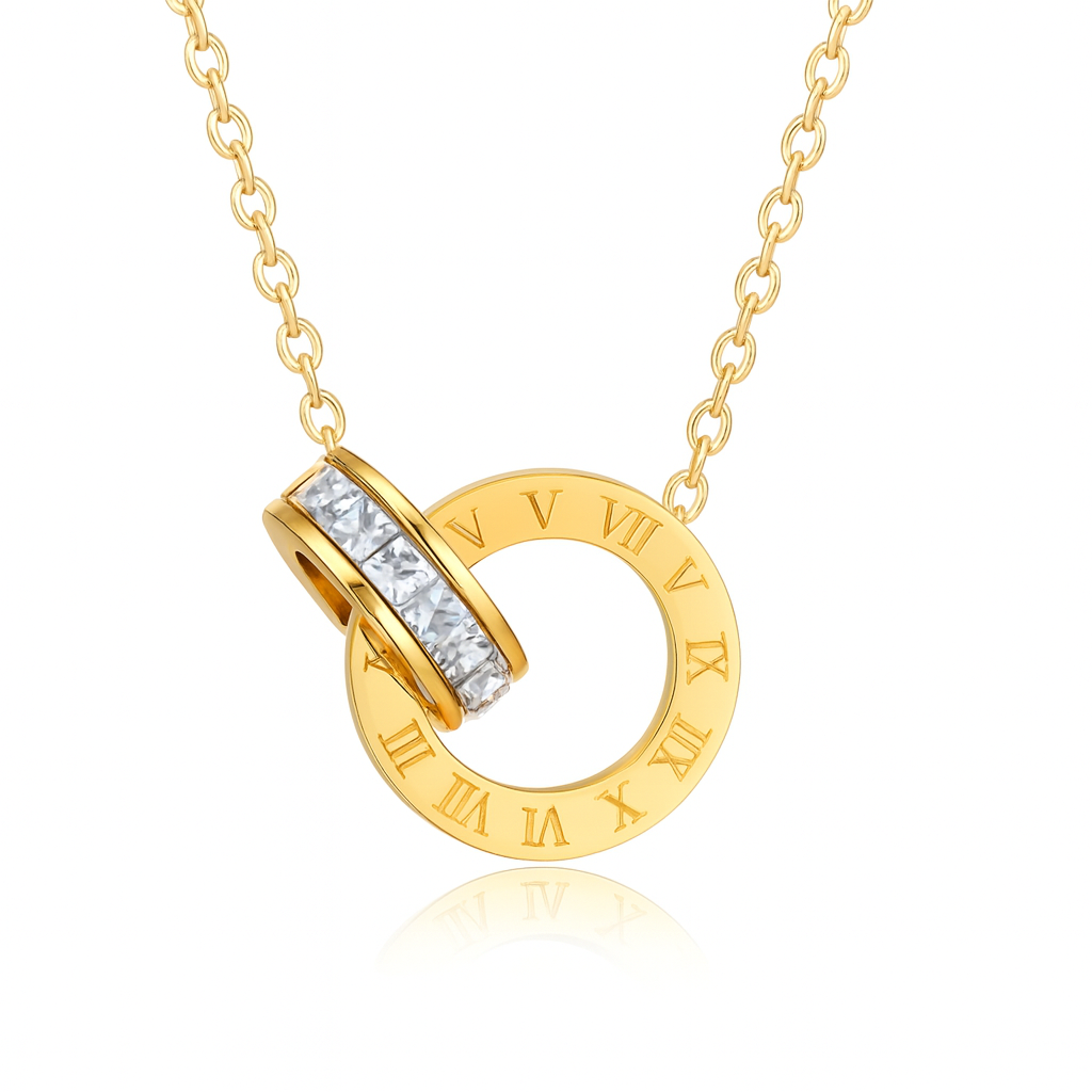 The Gold Eternal Time Locked Necklace