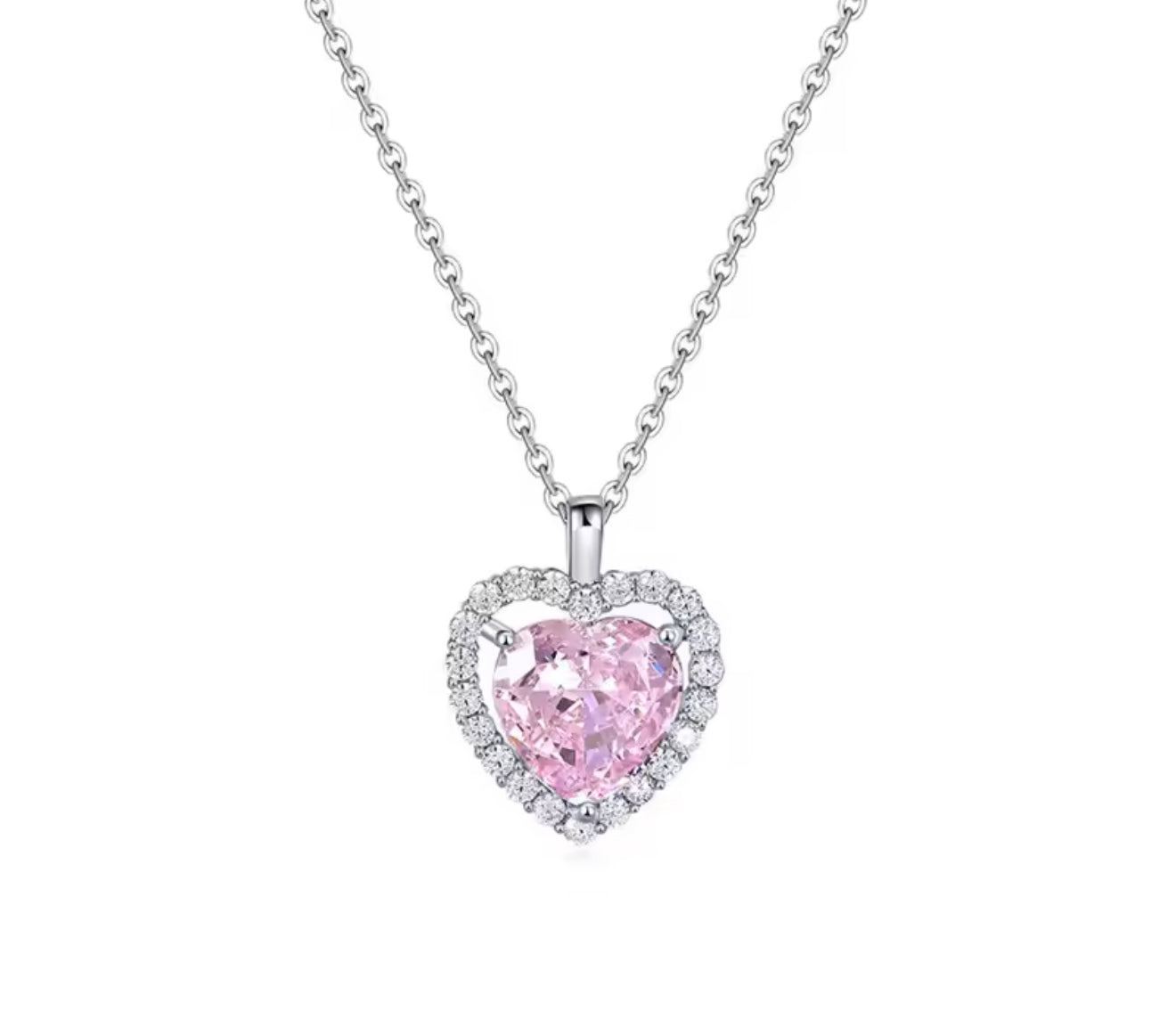 The Sparkling Pink Adore Me Necklace