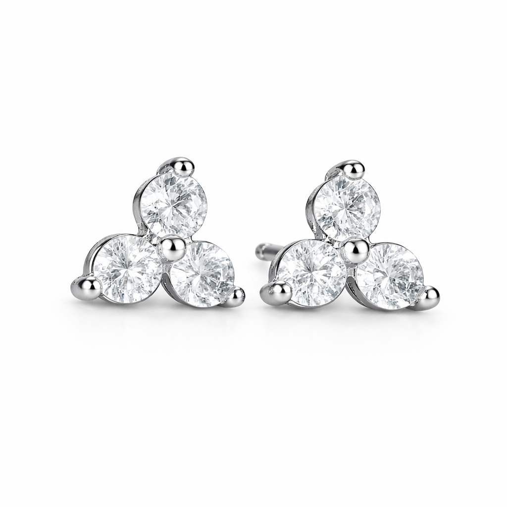 The Mini Luna Clover Flower Studs