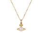 The Gold Dainty Auriella Soleil Pearl Planet Saturn Necklace