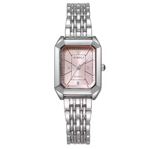 The Silver Baby Pink Ximilli Quartz Watch