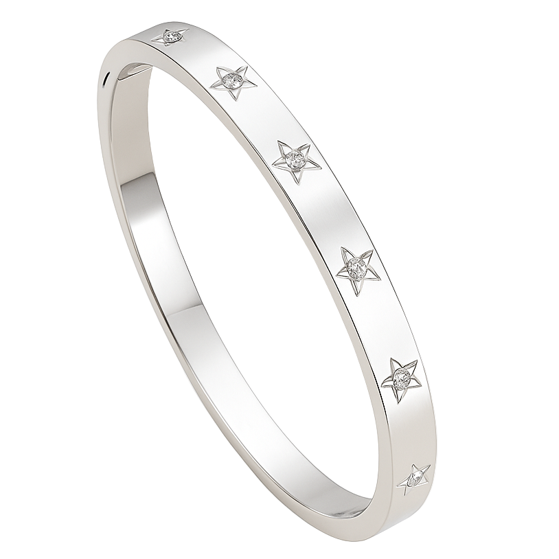 The Silver Shine Bright Like A Star Bangle