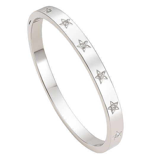The Silver Shine Bright Like A Star Bangle