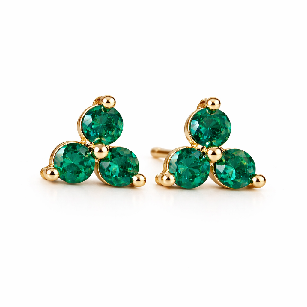 The Mini Luna Clover Flower Studs