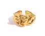 The Gold Chunky Molten Solara Adjustable Ring