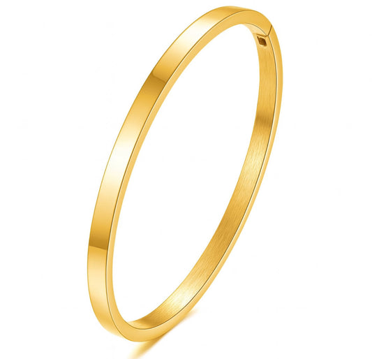 The Gold Signature Engravable Bangle