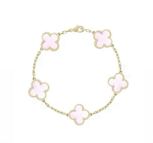 The Gold Candy Pink Etoilé Arabia Clover Bracelet