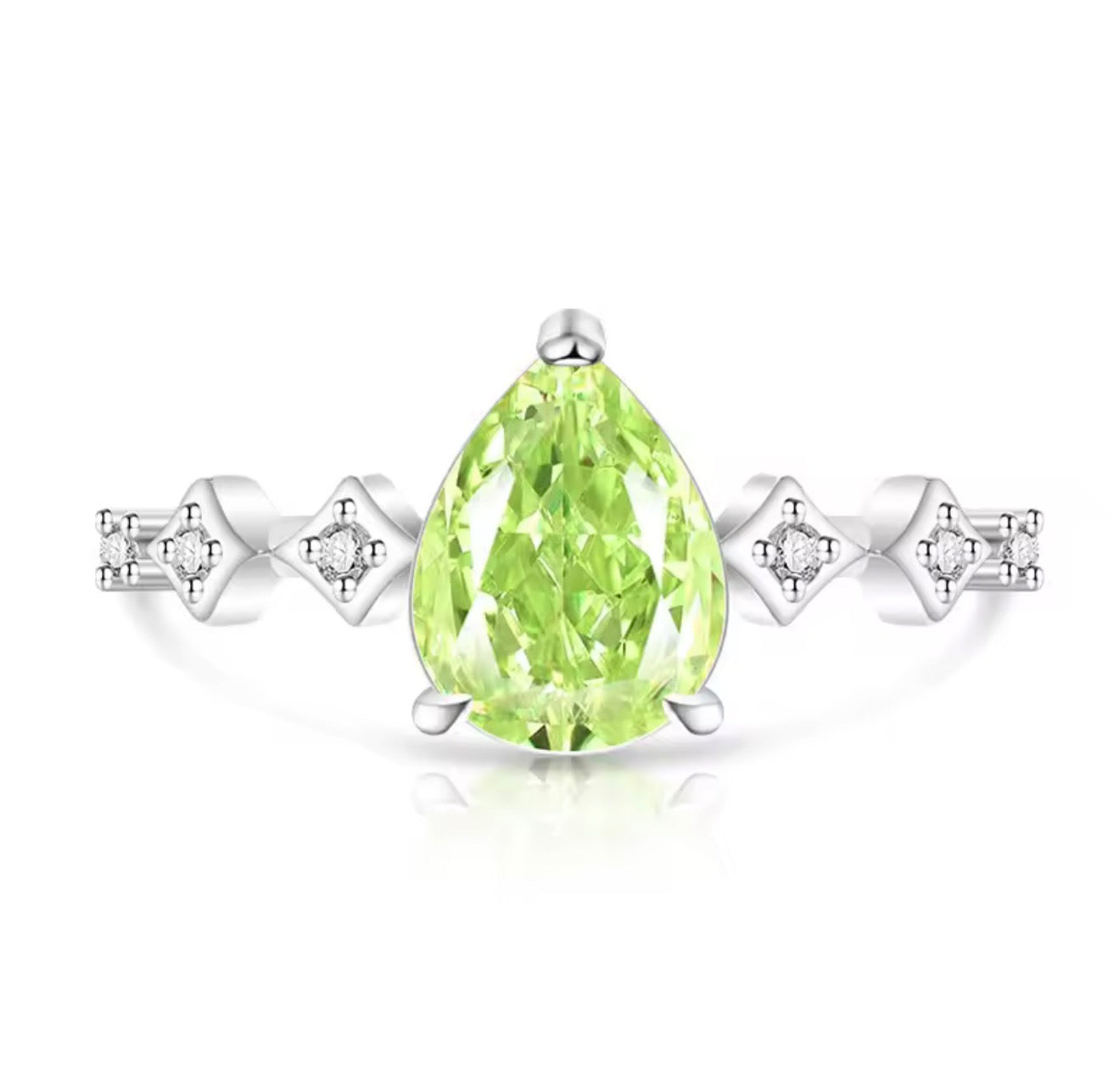 The Silver Dahlià Droplet Adjustable Ring