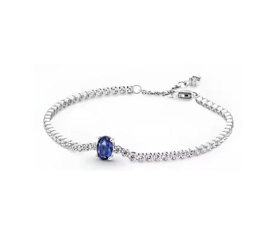 The Deep Blue Wave Sphere Tennis Bracelet