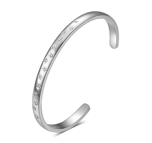 The Silver Stargazing Halo Bangle