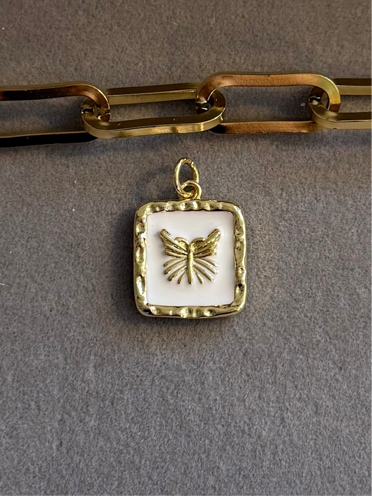 The White Luxury Butterfly Charm Me