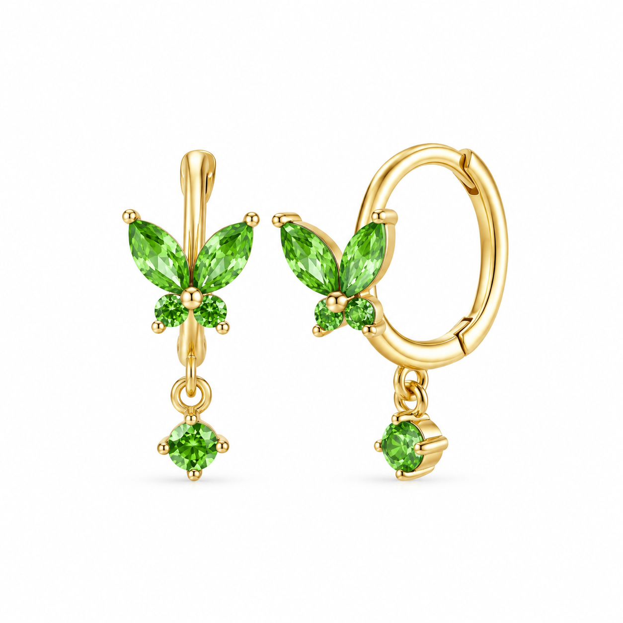 The Gold Butterfly Crystal Huggies
