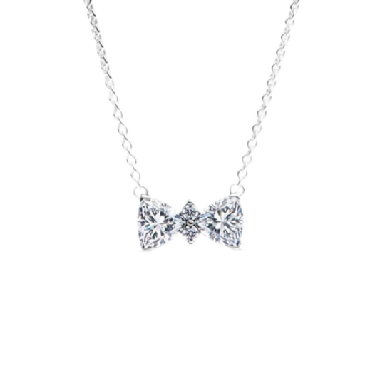 The Dainty Sparkling Bow Necklace