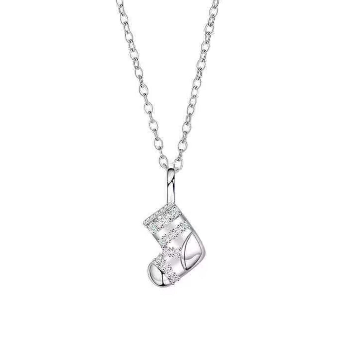 The Silver Dainty Stocking Necklace