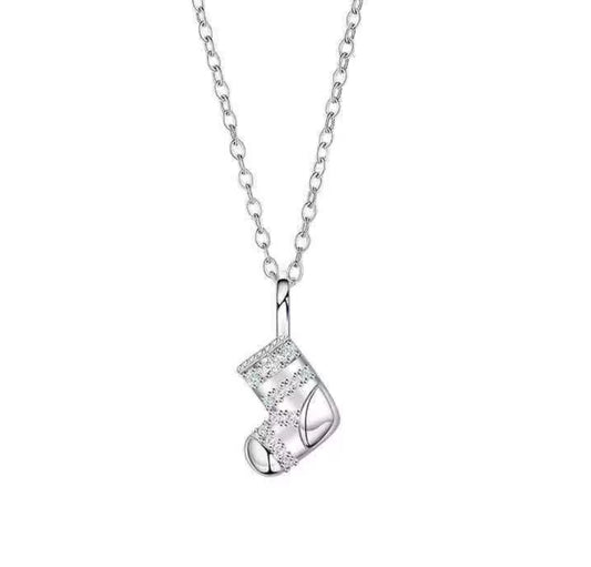 The Silver Dainty Stocking Necklace