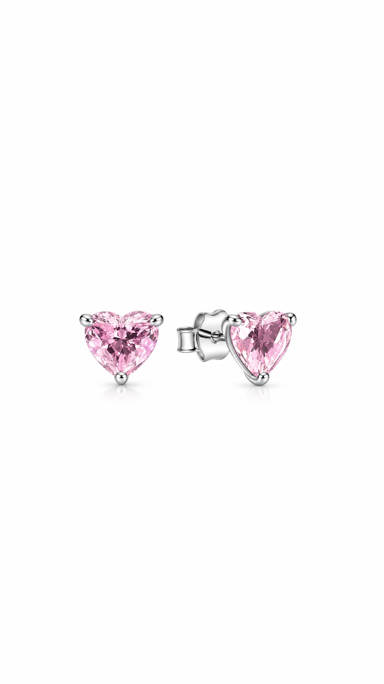 The Silver Love Pendant Studs