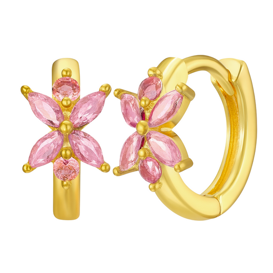 The Gold Blush Wings Hoops