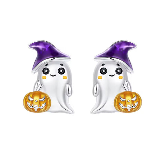 The Limited Edition Baby Trick Or Treating Ghost Stud Earrings
