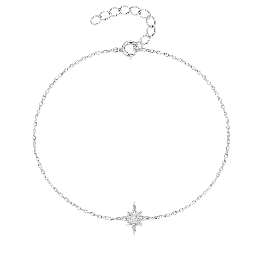 The Silver Mini Dainty Arlo Star Bracelet