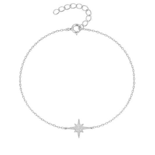 The Silver Mini Dainty Arlo Star Bracelet