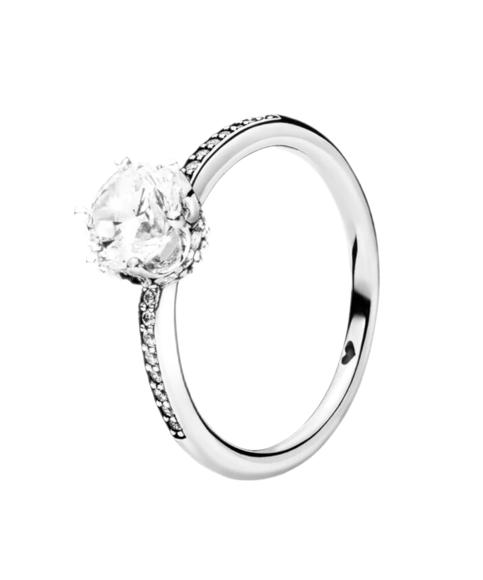 The Clear Sparkling Crown Solitaire Ring