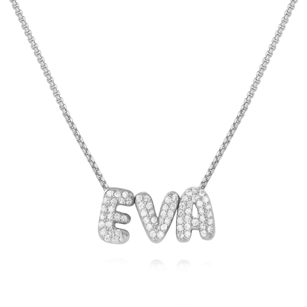 The Silver Bling Name Necklace