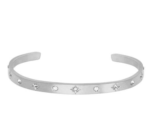 The Silver Rapunzel Star Bangle