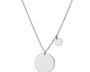 The Silver Engravable Duo Disc Necklace