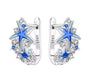The Silver Aquamarine Starfish Clip Earrings