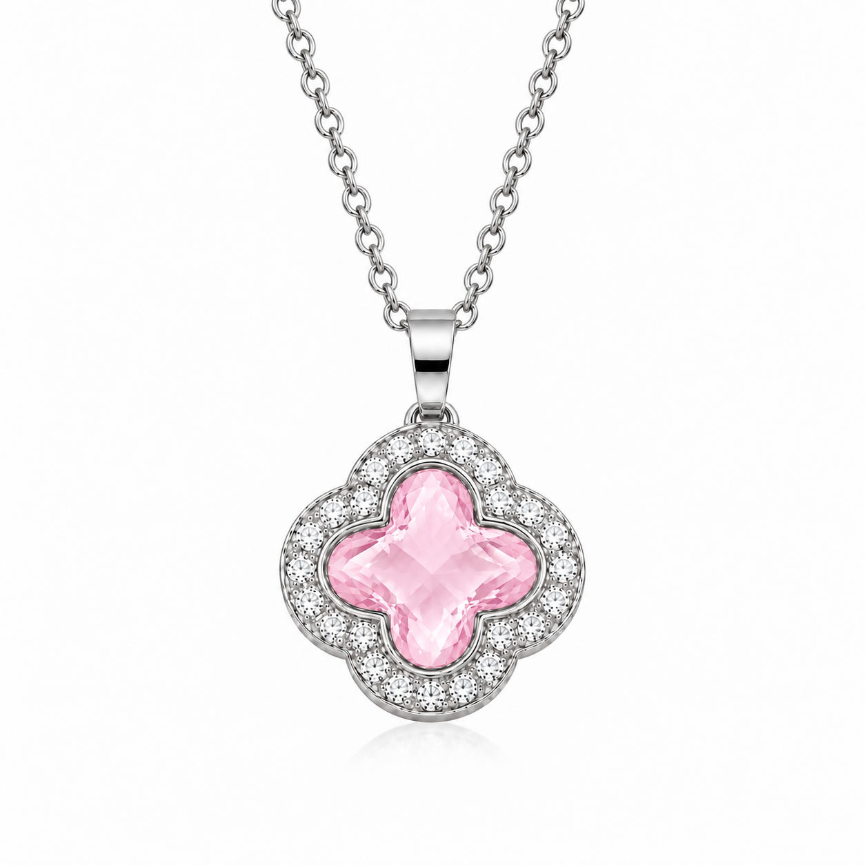 The Silver Anastasia Clover Necklace