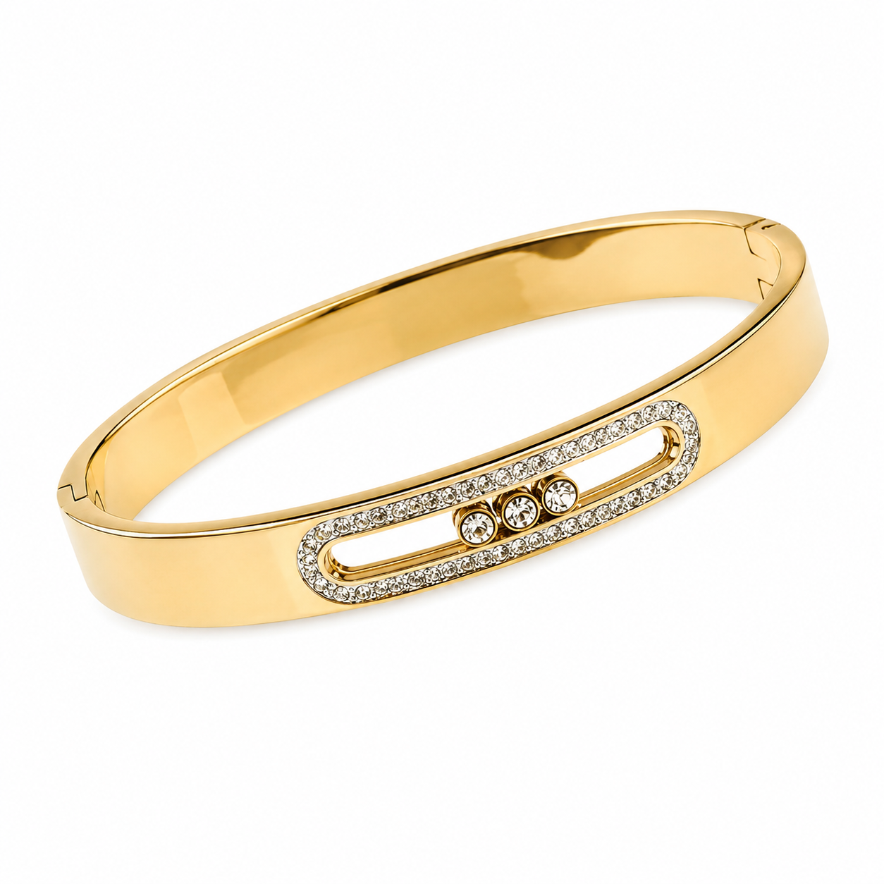 The Gold Monaco Crystal Trio Bangle Bangle