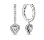 The Sparkling Celestial Heart Huggies Earrings