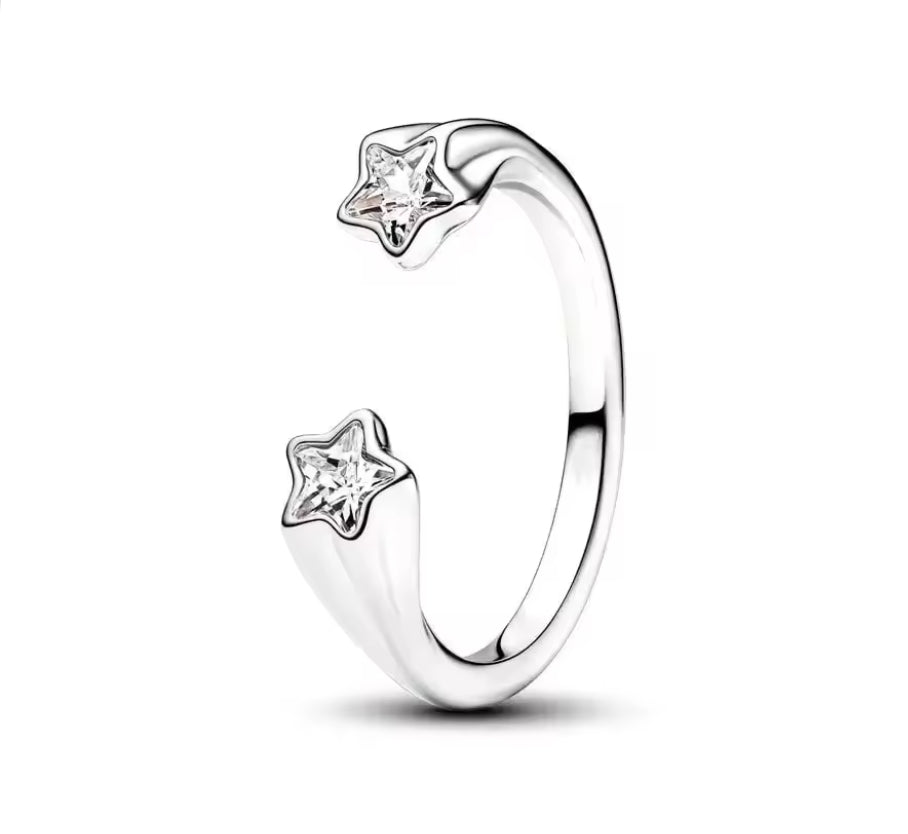 The Silver Stargazing Adjustable Ring