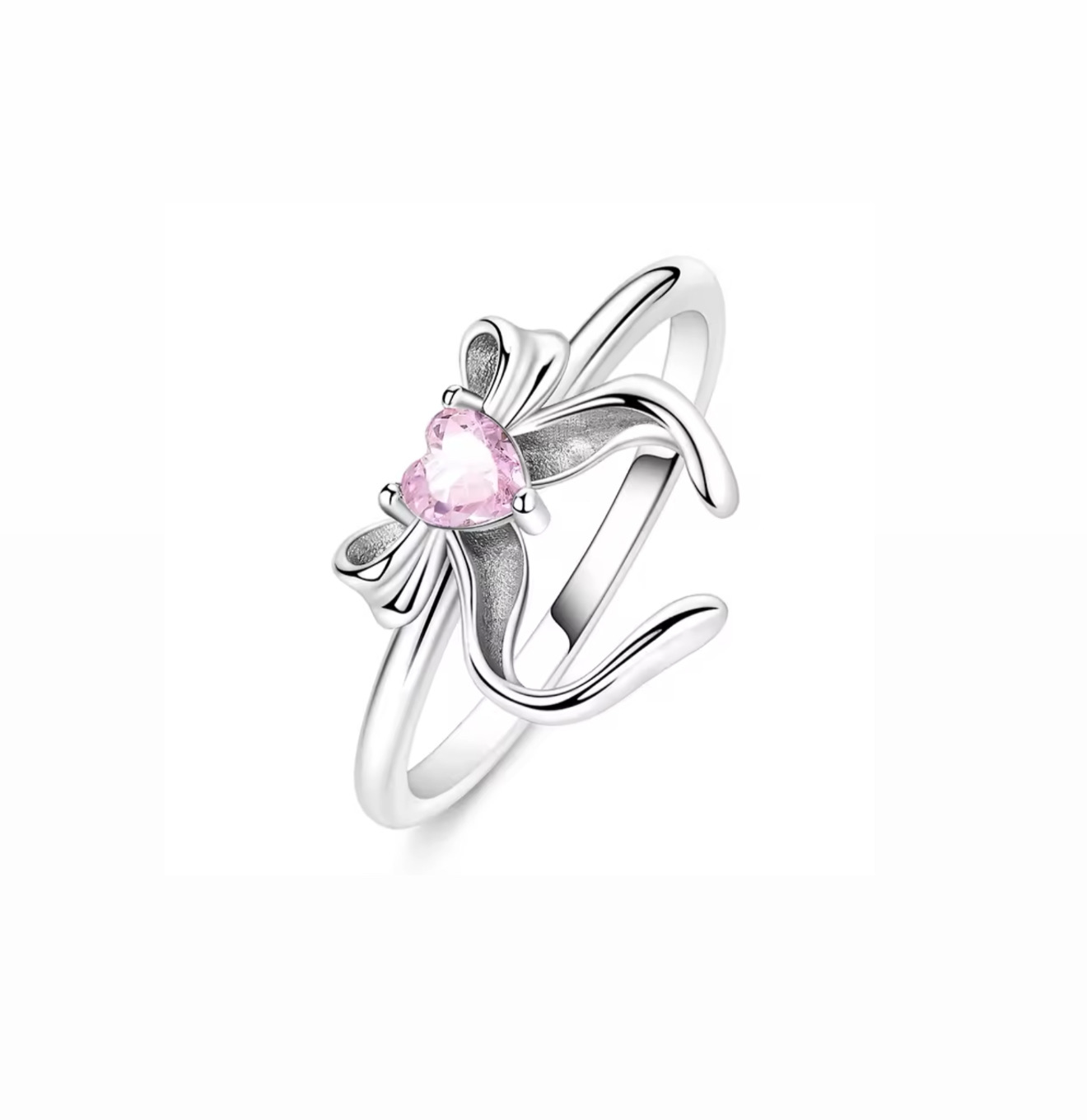 The Silver Ethereal Elegance Bow Ring