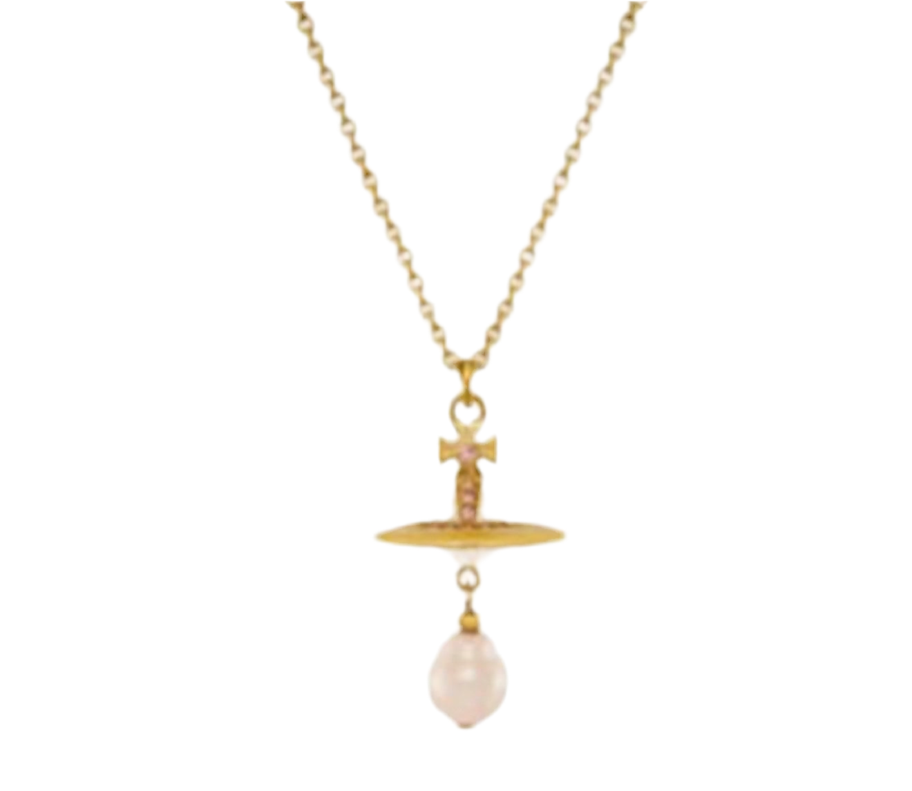 The Gold Chunky Orbit Planet Drop Necklace