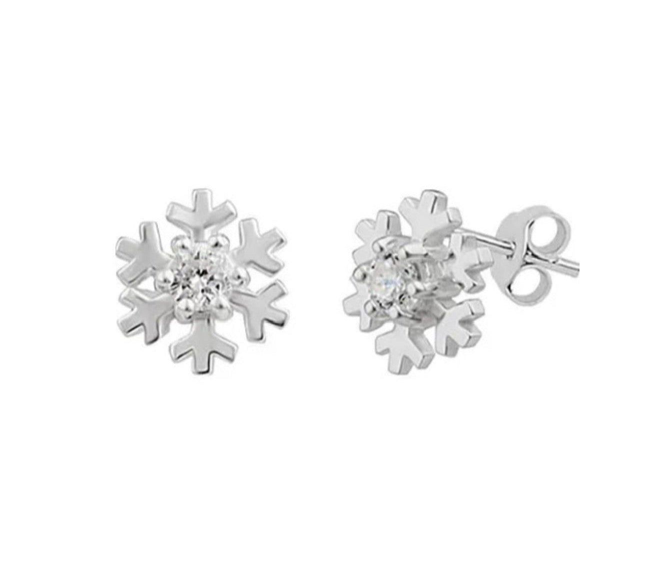 The Silver Snowdrop Crystal Studs