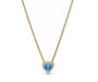 The Gold Ocean Blue Celestial Heart Pendant Necklace