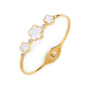 The White Deluxe Flower Aura Bangle